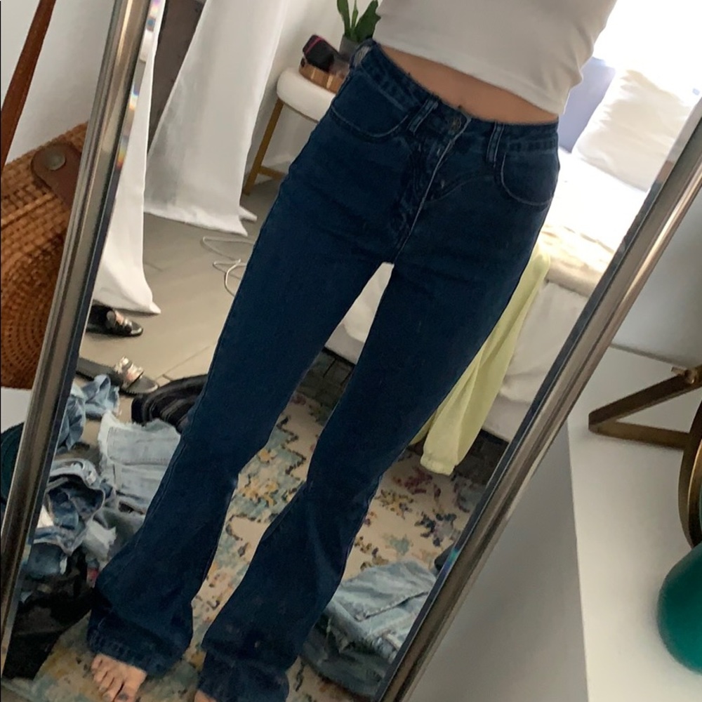 high waisted princess polly flare jeans